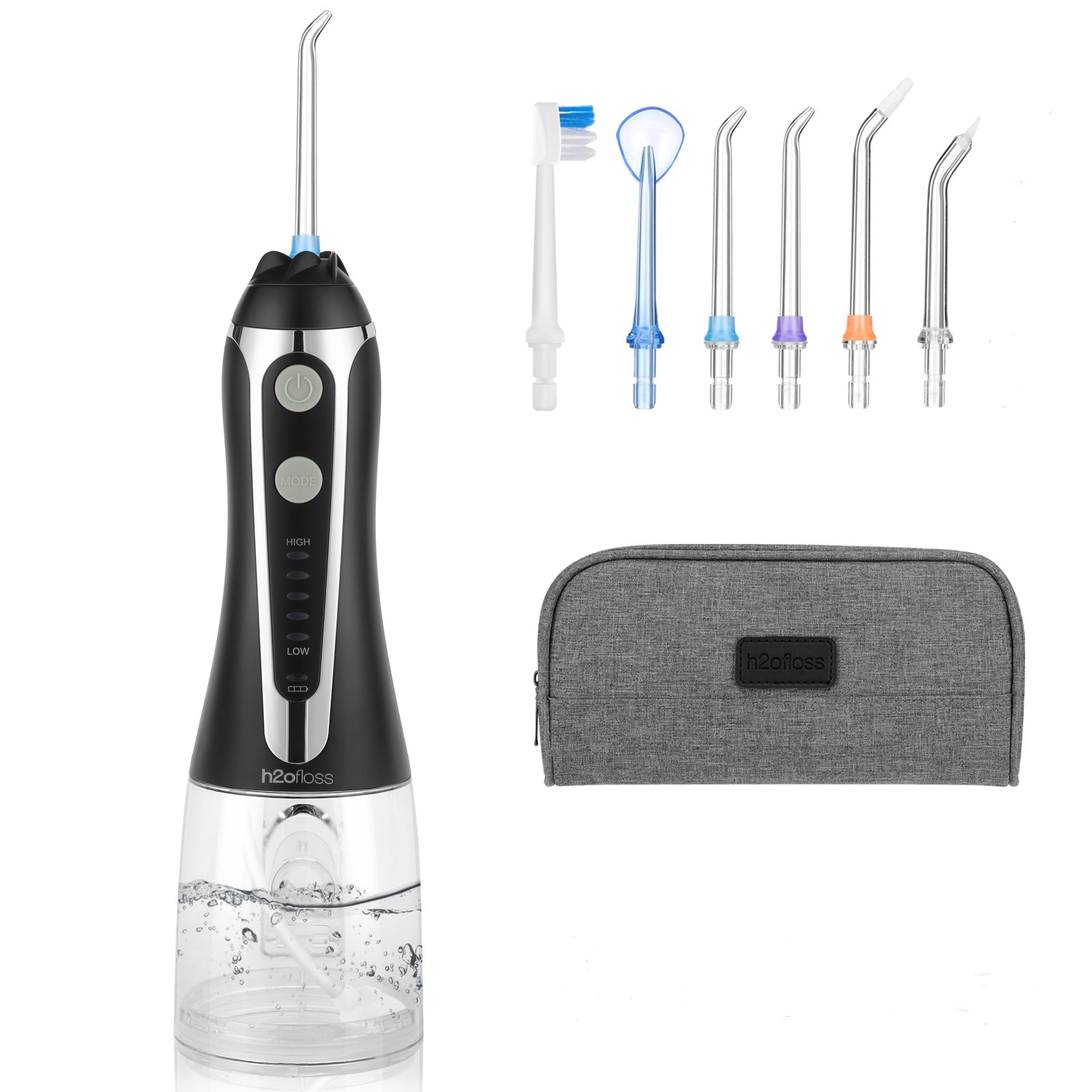 Oral Irrigator H2ofloss 300ml Black 