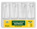 Matrices contorneadas transparentes para premolares 60 uds/caja 1.190