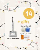 X-MAS OFFER: Pen X Curing Light by Eighteeth + FREE Barrier Film Roll & COMCORD Dental Fibre