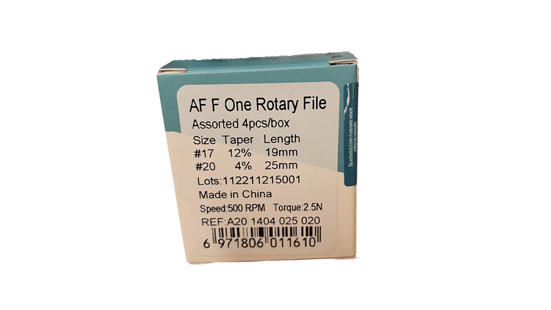 AF F ONE ROTARY FILE SINGLE SYSTEM Assorted, 4pcs/box, Wing Box - Dentsupply SIA