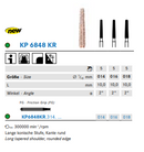 Instrumento de preparación de diamantes Komet, DIAO - KP6848KR