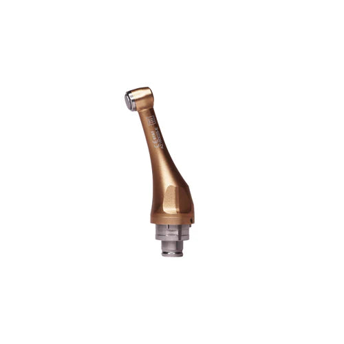 Bronze-colored dental tool on a white background