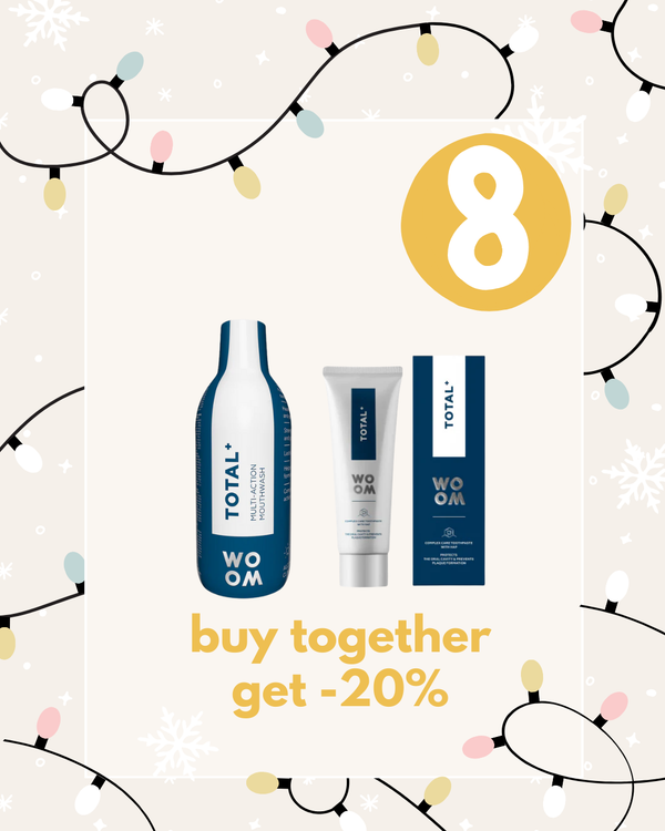 X-MAS OFFER: WOOM TOTAL+ Toothpaste & Mouthwash Bundle – 20% OFF