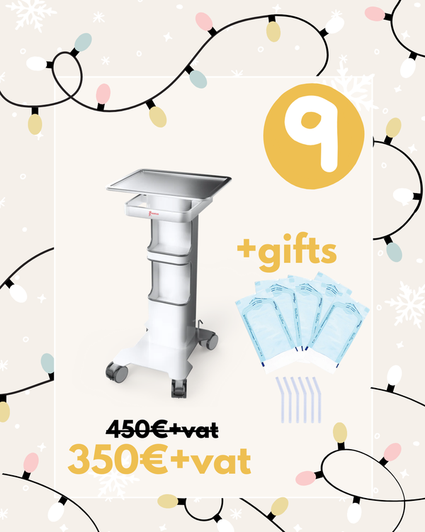 X-MAS OFFER: Woodpecker Dental Cart – €350 + FREE Sterilisation Pouches & Syringe Tips