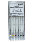 MANI Short Barbed Broaches 21mm 6pcs/box