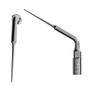 Dental tool with a curved design on a white background