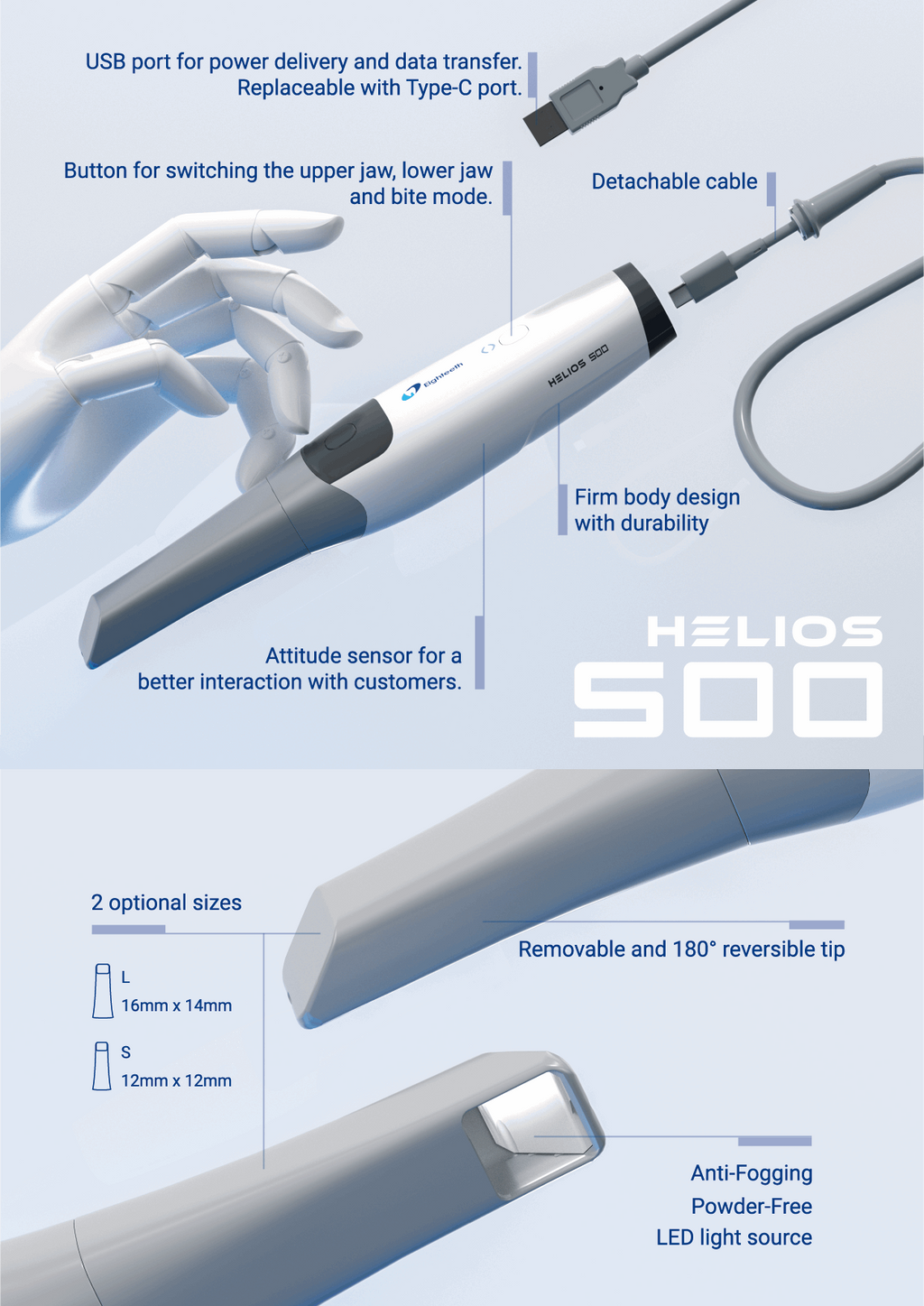 Helios 500 Dental Intraoral Scanner by Eighteeth | DentSupplier