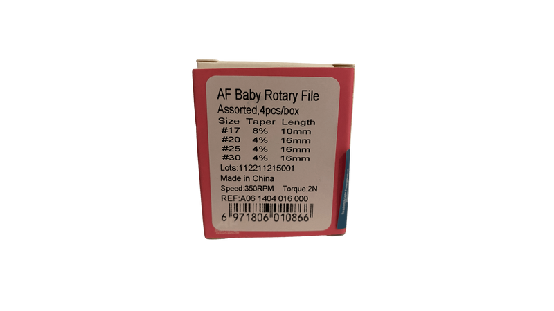 BABY ROTARY FILE 16mm, Assorted, 4pcs/box, Wing Box - Dentsupply SIA