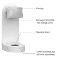 Electric toothbrush and toothpaste holder, White