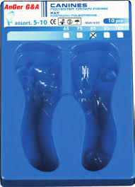 AnGer Polyester Crown Forms Canines 10 pcs.