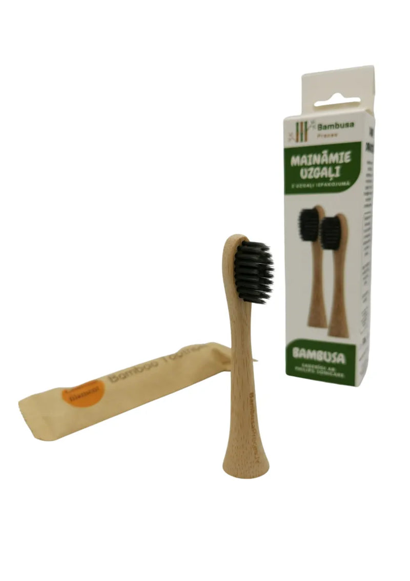 Bamboo replacement heads compatible with Philips Sonicare brushes 2 pcs