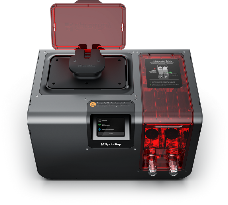 sprintray prowash s open case for print materials cleaning and drying