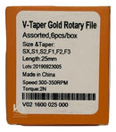 V TAPER GOLD ROTARY FILE AUTOCLAVABLE - Dentsupply SIA